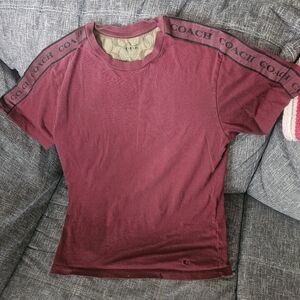 Authentic Coach Logo Burgundy Tshirt, Unisex. 18ptp